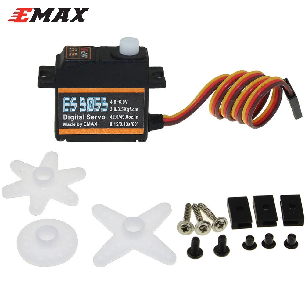 Сервопривод RC Emax ES3053 цифровой сервопривод 17 г 3 5 кг 0.13sec 23T с пластиковой шестерней