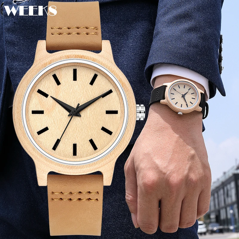 Natural Bamboo Wood Watch for Men Women Simple Minimalist Watches Leather Strap Quartz Wristwatch Wooden Clock reloj de madera
Natural Bamboo Wood Watch for Men Women Simple Minimalist Watches Leather Strap Quartz Wristwatch Wooden Clock reloj de madera