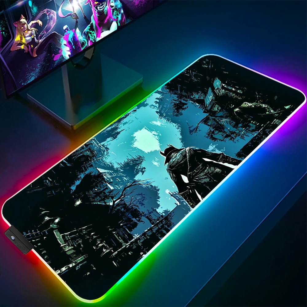Large RGB Bloodborne Mouse Pad Anime Gaming Mousepad LED Mause Pad Gamer Accessories Mouse Carpet PC Desk Mat With Backlit.
Large RGB Bloodborne Mouse Pad Anime Gaming Mousepad LED Mause Pad Gamer Accessories Mouse Carpet PC Desk Mat With Backlit.