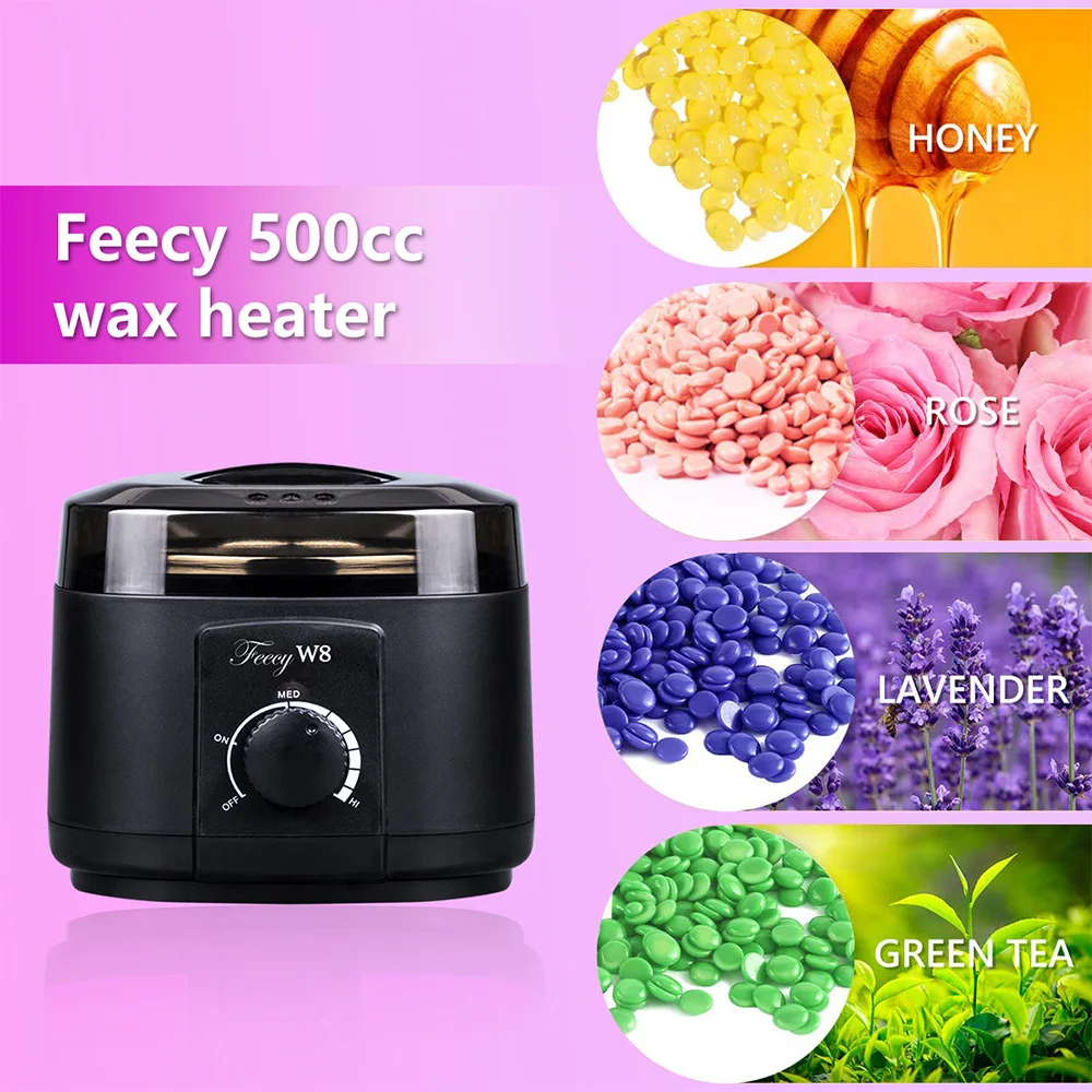 

Wax Warmer Heater Machine Hair Removal Waxing Kit Hard Hot Film Wax Beans Depilatory Paraffin Stripless Wax Beads Sticks Set