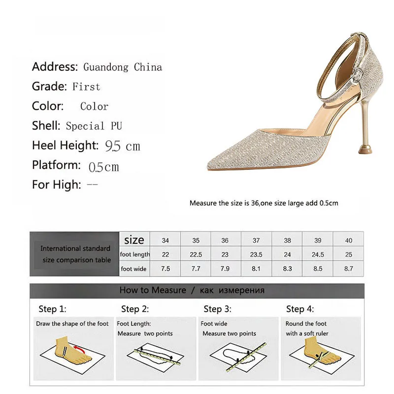 Meriahzheng 9.5CM 2020 Fashion Pointed Toe Mouth with Buckle High Heels Sequins Stiletto Women's Shoes Party Women's Sandals LSJ
Meriahzheng 9.5CM 2020 Fashion Pointed Toe Mouth with Buckle High Heels Sequins Stiletto Women's Shoes Party Women's Sandals LSJ