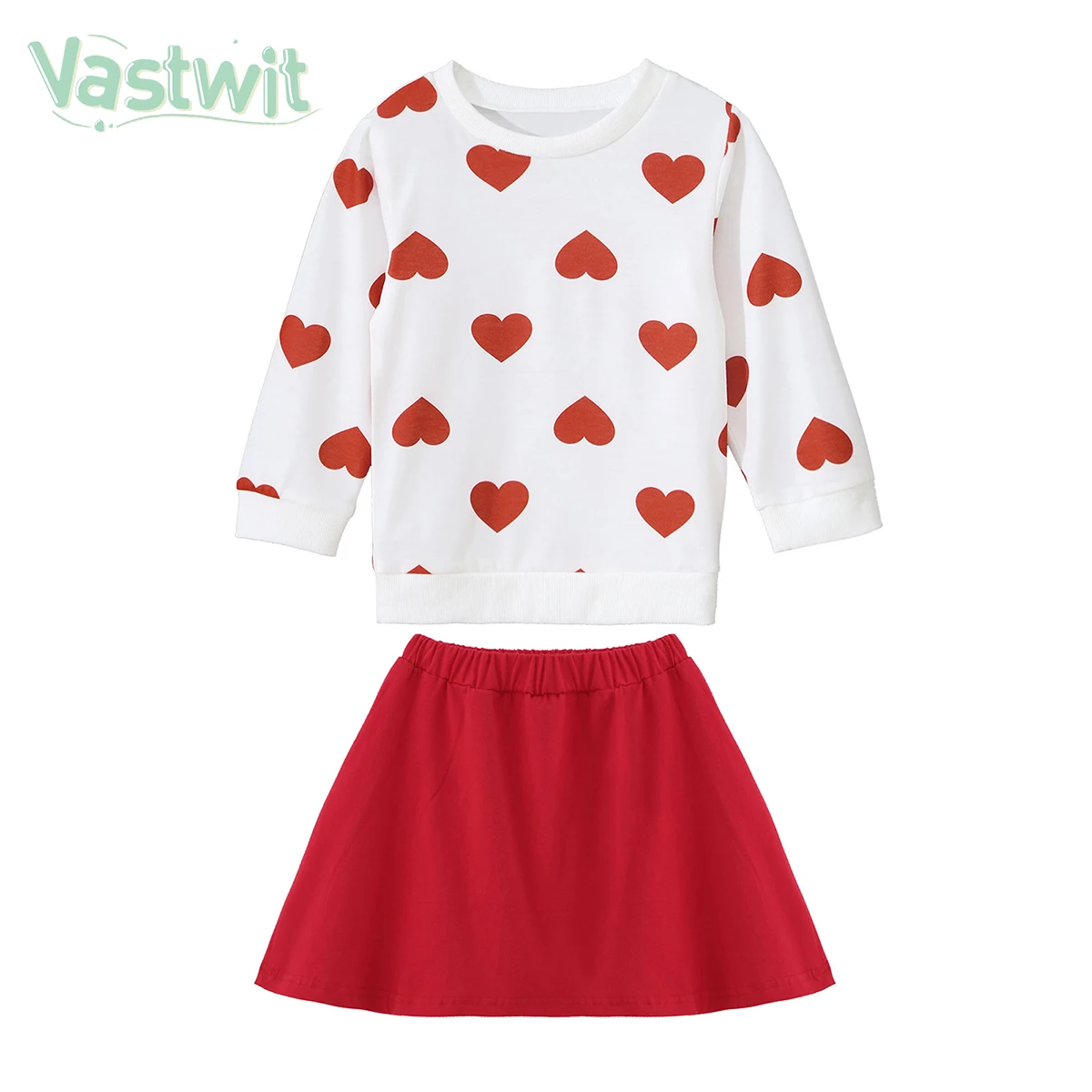 Spring Kids Girls Valentine 's Day Clothes Outfits Long Sleeve Love Heart Printed Shirt Tops Skirt 2Pcs Clothing Suit for Kids
Spring Kids Girls Valentine 's Day Clothes Outfits Long Sleeve Love Heart Printed Shirt Tops Skirt 2Pcs Clothing Suit for Kids