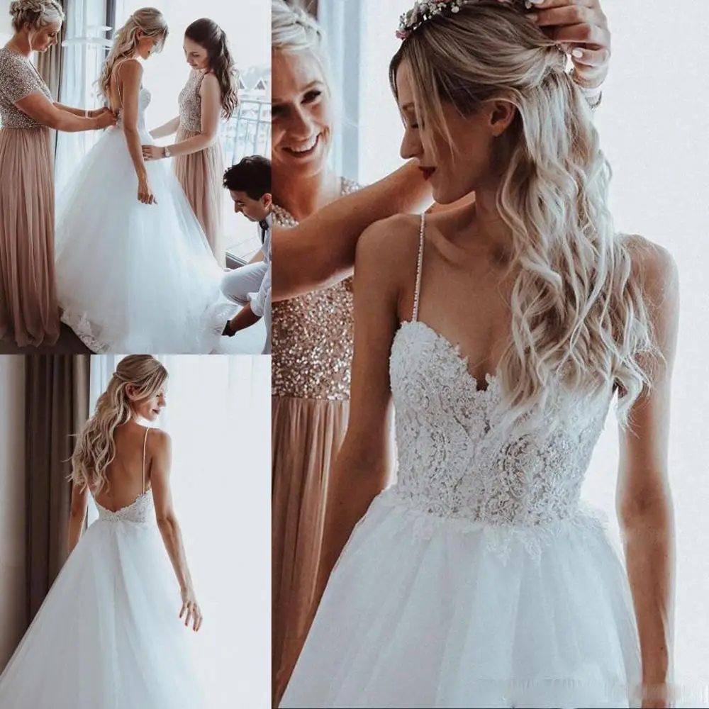 Spaghetti Strap Sweetheart Wedding Dresses Appliques Lace A Line Dress Floor Length Bridal Gowns Plus Size Robe De Mariée 2020
Spaghetti Strap Sweetheart Wedding Dresses Appliques Lace A Line Dress Floor Length Bridal Gowns Plus Size Robe De Mariée 2020