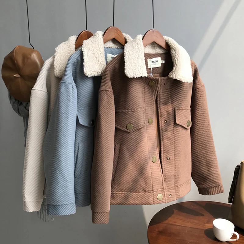 New Warm Winter Jacket Women Autumn Lambswool Coat Female Single-breasted Jackets Basic Ladies Top Women's Bomber Jacket 2021
New Warm Winter Jacket Women Autumn Lambswool Coat Female Single-breasted Jackets Basic Ladies Top Women's Bomber Jacket 2021