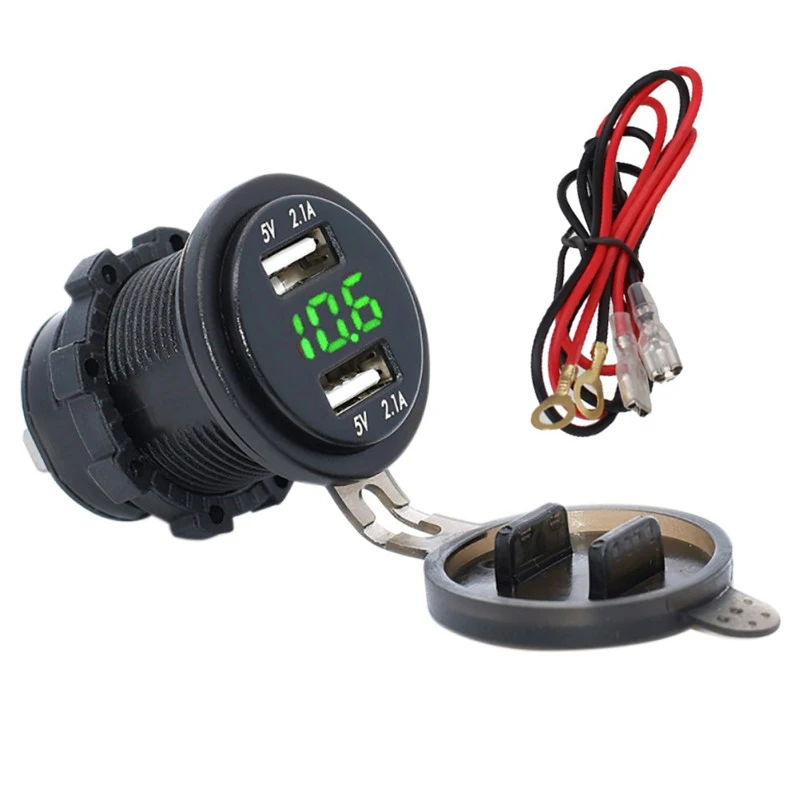 Cigarette Lighter Socket Splitter 12V-24V 2 Port USB Car Charger with Led Light Power Adapter Motorcycle Usb Socket Mount
Cigarette Lighter Socket Splitter 12V-24V 2 Port USB Car Charger with Led Light Power Adapter Motorcycle Usb Socket Mount