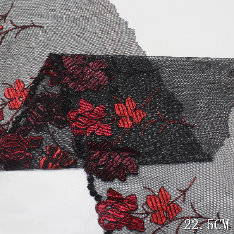 27Yards Black Mesh Flower Edge Embroidery Lace Trim Fabric Edge For Garments Wedding Underwear Doll Decoration 22.5cm Width
27Yards Black Mesh Flower Edge Embroidery Lace Trim Fabric Edge For Garments Wedding Underwear Doll Decoration 22.5cm Width