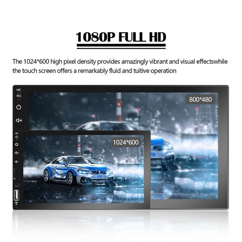 7"Inch Double 2 Din CarPlay Car Radio Mirror Link Bluetooth HD MP5 Video Player Stereo Touch Screen Car Camera Audio Head Unit
7"Inch Double 2 Din CarPlay Car Radio Mirror Link Bluetooth HD MP5 Video Player Stereo Touch Screen Car Camera Audio Head Unit