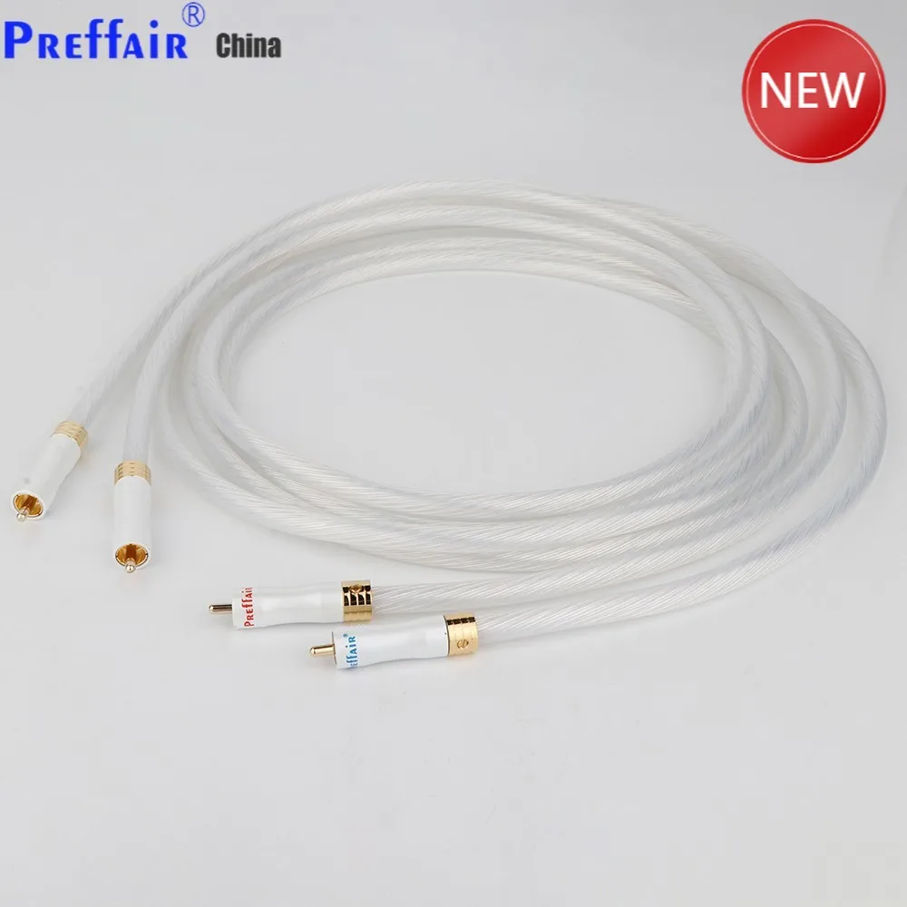 

Pair 5N Silver plated OCC RCA cable Analog cable RCA audio cable RCA interconnect cable with Gold Plated plug