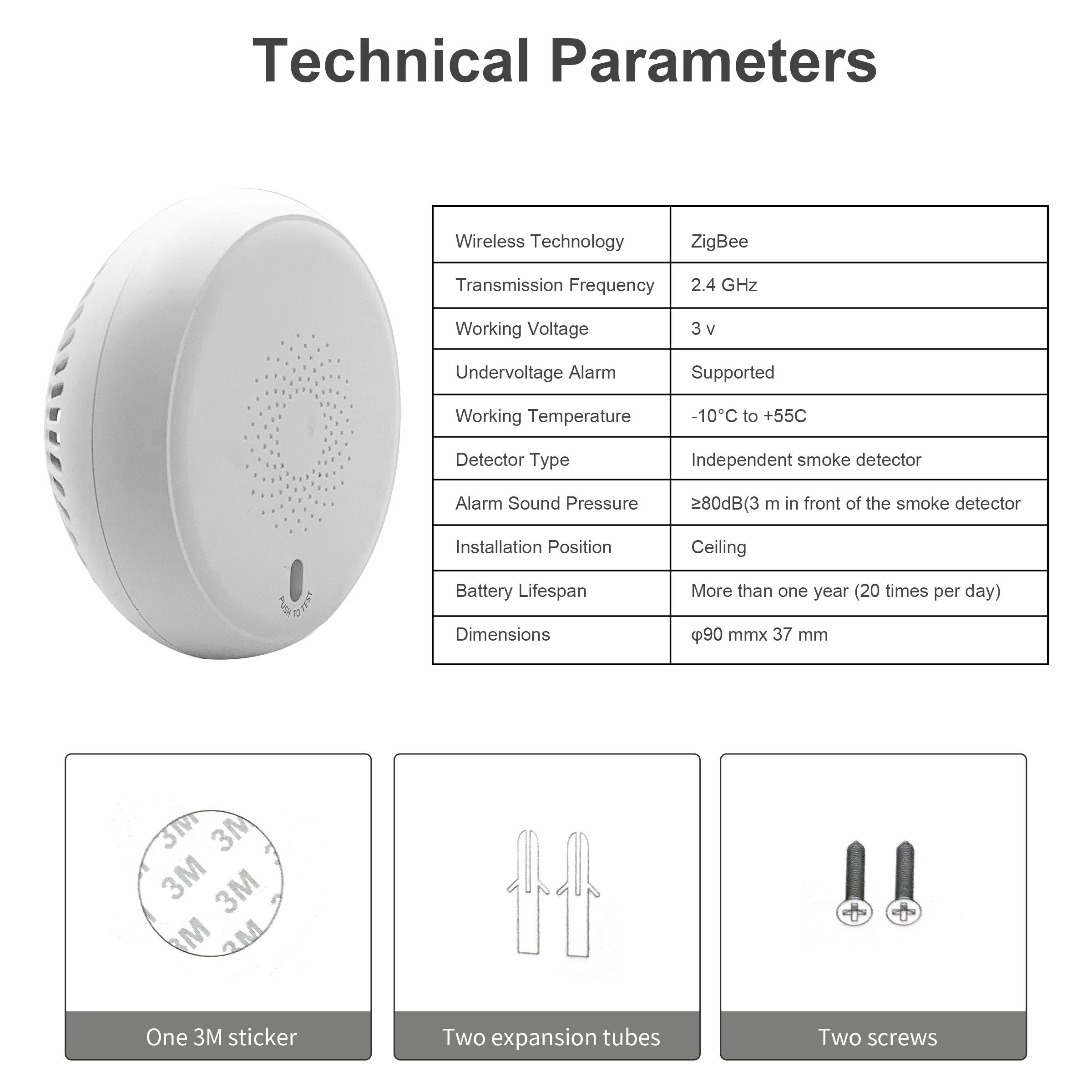 Smart Smoke Sensor Detector, Security Alarm for Smart Home Security System, Works with Smart Life App, Hub Required
Smart Smoke Sensor Detector, Security Alarm for Smart Home Security System, Works with Smart Life App, Hub Required