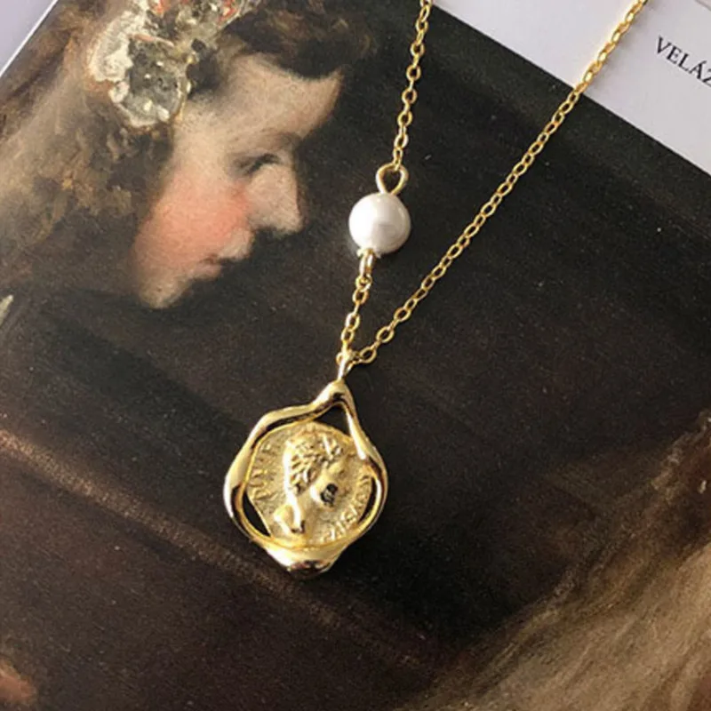 Женское ожерелье с подвеской в виде портретной монеты, модное ювелирное изделие, ожерелье из стерлингового серебра 925 пробы для женщин, жемч...
Женское ожерелье с подвеской в виде портретной монеты, модное ювелирное изделие, ожерелье из стерлингового серебра 925 пробы для женщин, жемч...
