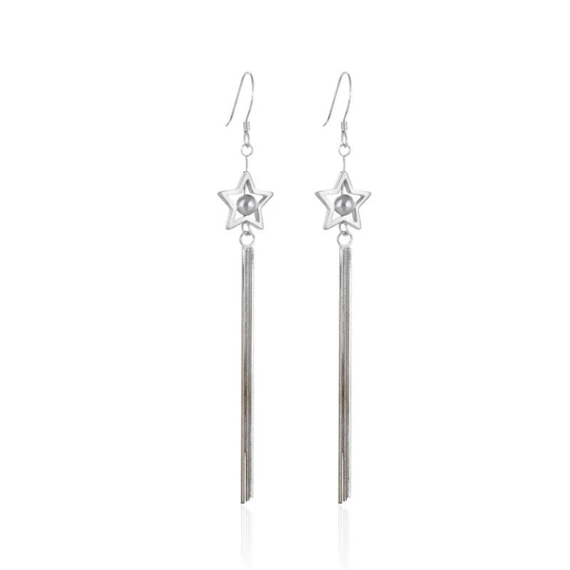 YJAR001714 New S925 Sterling Silver Five-pointed Star Eardrop Girls Fashion Tassel Earline New Ear Jewelry
YJAR001714 New S925 Sterling Silver Five-pointed Star Eardrop Girls Fashion Tassel Earline New Ear Jewelry