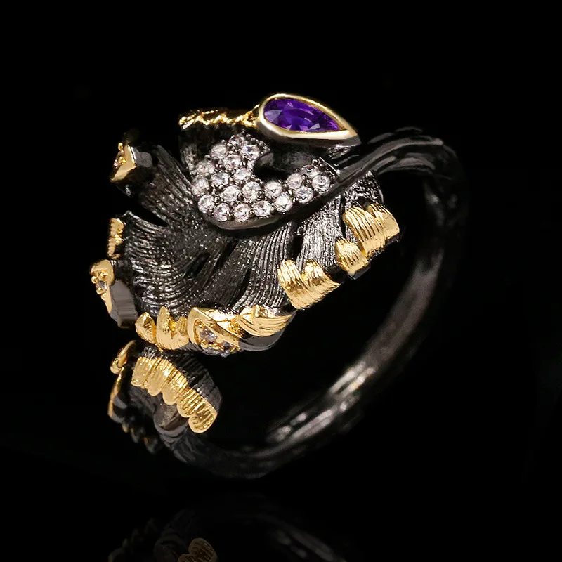Unique Ginkgo Leaf Diamond Purple Zircon Lady Ring Lady Ring 925 Silver Party Jewelry Engagement Bride Jewelry Christmas Gift
Unique Ginkgo Leaf Diamond Purple Zircon Lady Ring Lady Ring 925 Silver Party Jewelry Engagement Bride Jewelry Christmas Gift