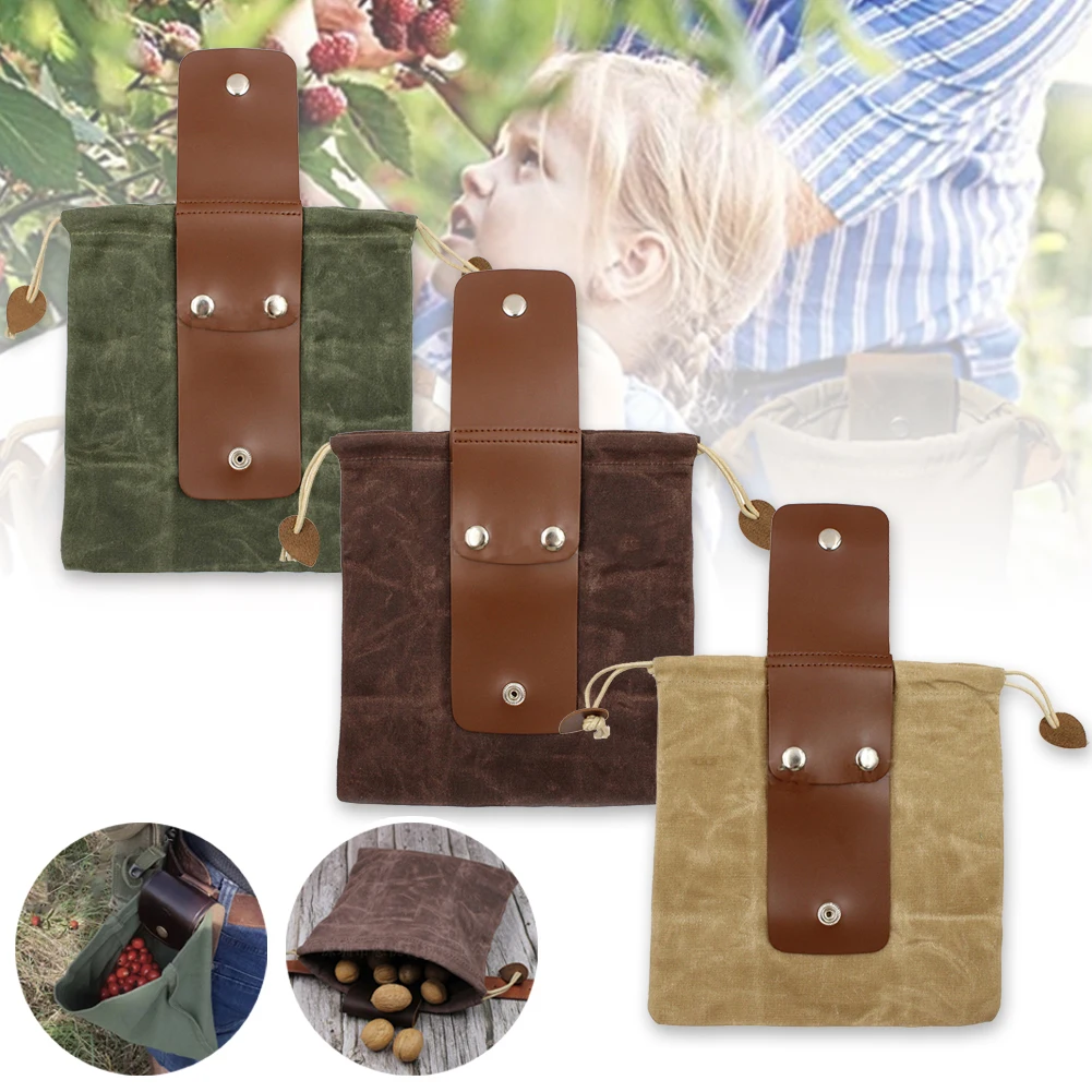 Waist Hanging Canvas Fruits Picking Bag Bushcraft Bag Drawstring Foraging Bag Leather Belt Waist Pouch Waterproof for Hiking
Waist Hanging Canvas Fruits Picking Bag Bushcraft Bag Drawstring Foraging Bag Leather Belt Waist Pouch Waterproof for Hiking