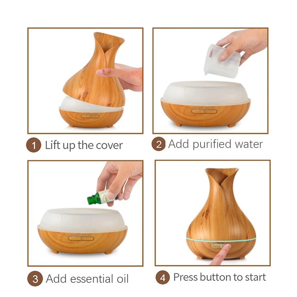 400ML Ultrasonic Remote Control Air Humidifier Aroma Diffuser 7 Color Changing LED Light Smart Electric Essential Oil Diffuser
400ML Ultrasonic Remote Control Air Humidifier Aroma Diffuser 7 Color Changing LED Light Smart Electric Essential Oil Diffuser