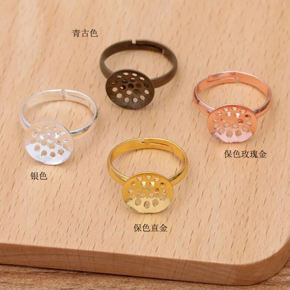 100pcs Porous Tray Copper Metal Adjustable Ring Settings Blank/Base 12mm Mesh Ring Bezels
100pcs Porous Tray Copper Metal Adjustable Ring Settings Blank/Base 12mm Mesh Ring Bezels