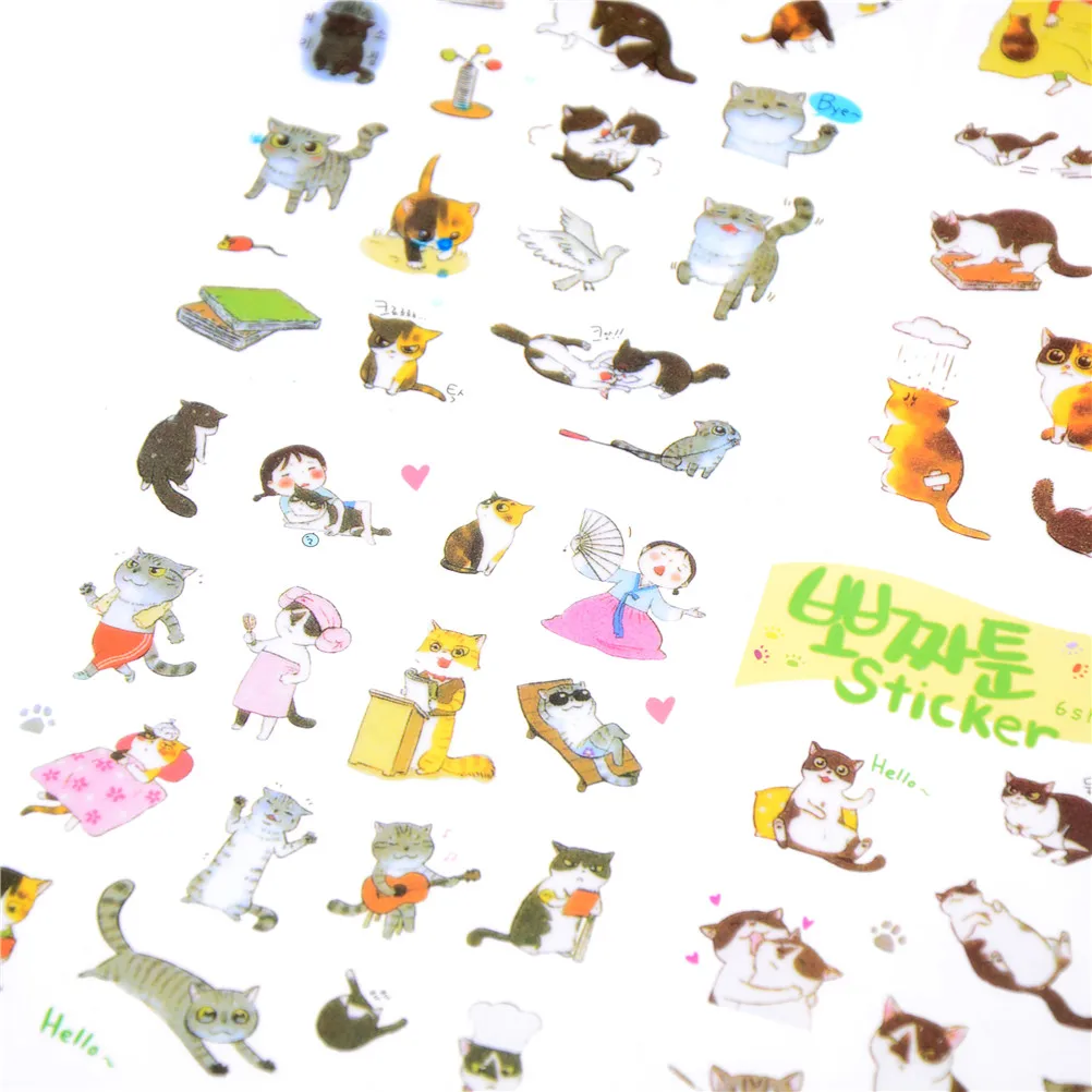 Cartoon 6 Pcs/Pack Stationery Photo Album Stickers Animals Korean Transparent Pvc Stickers Cat Diary Stickers Classic Toys gifts
Cartoon 6 Pcs/Pack Stationery Photo Album Stickers Animals Korean Transparent Pvc Stickers Cat Diary Stickers Classic Toys gifts