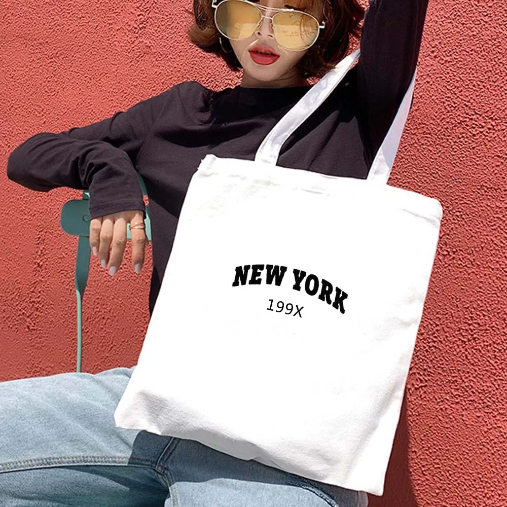 90s Bags Tote Bag Canvas Vintage New York Print Canvas Shopping Bag College Handbag Large Capacity Shoulder Bags for Women
90s Bags Tote Bag Canvas Vintage New York Print Canvas Shopping Bag College Handbag Large Capacity Shoulder Bags for Women
