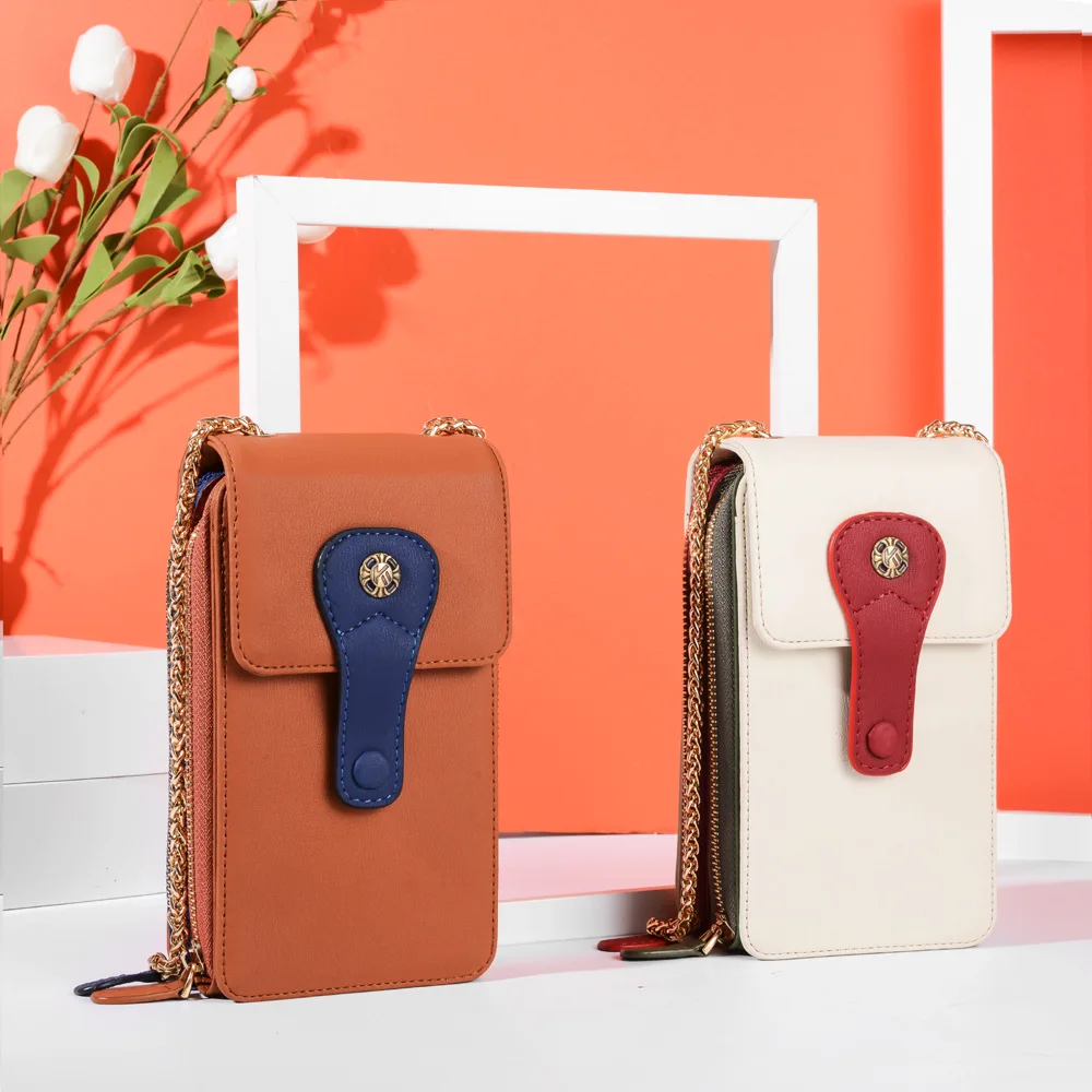 2021 spring and summer mobile phone bag shoulder bag small Korean version stitching buckle leather brand mini female wallet
2021 spring and summer mobile phone bag shoulder bag small Korean version stitching buckle leather brand mini female wallet