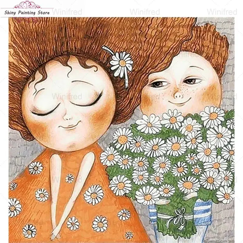 DIY Diamond Painting Full Drill Cartoon Handmade Home Decor Diamond Embroidery White Daisy Flower Portrait Picture Of Rhinestone
DIY Diamond Painting Full Drill Cartoon Handmade Home Decor Diamond Embroidery White Daisy Flower Portrait Picture Of Rhinestone