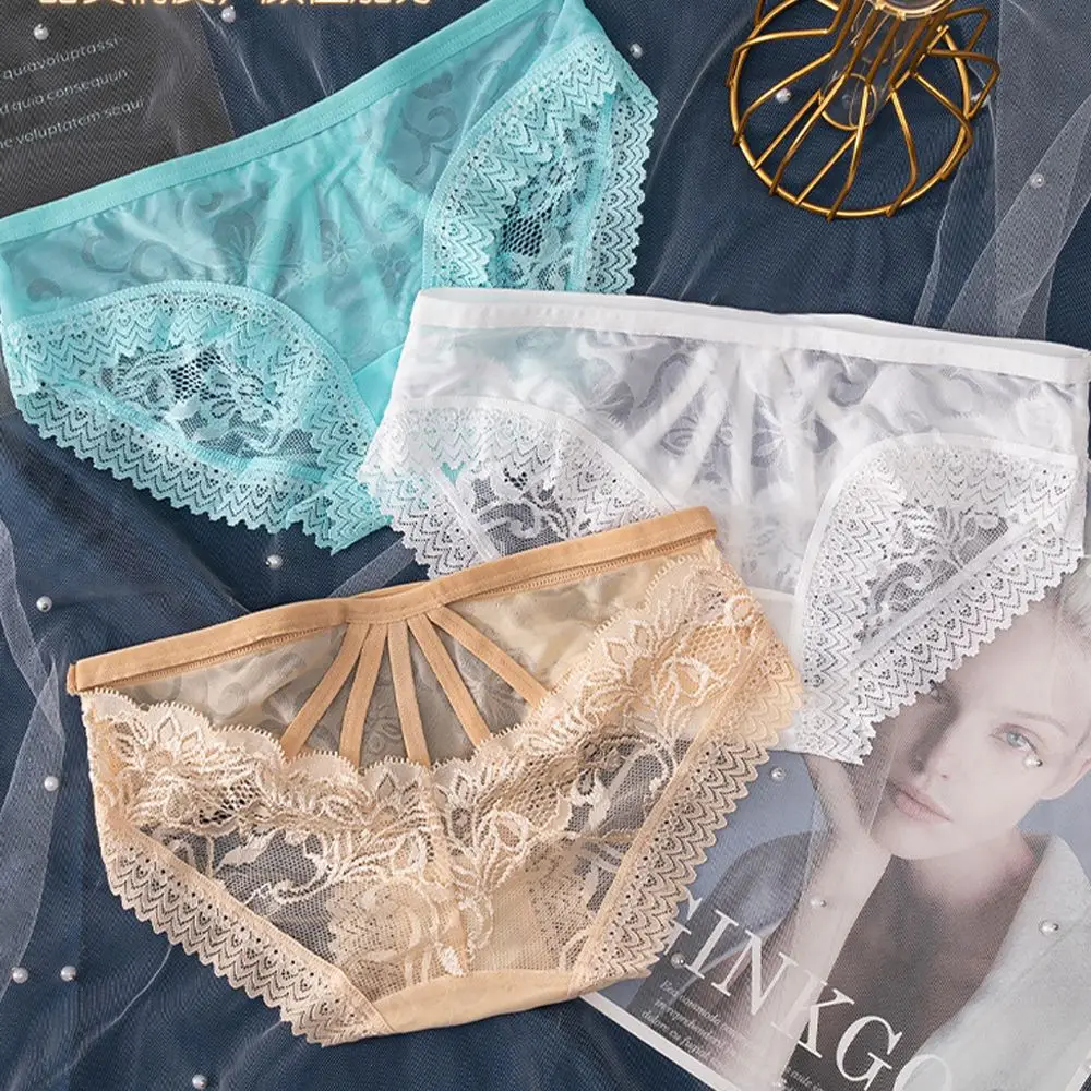 Korean New Lace Panties For Women Sexy Flower Low Waist Briefs Hollow Out Cotton Crotch Transparent Breathable Girl Underwear
Korean New Lace Panties For Women Sexy Flower Low Waist Briefs Hollow Out Cotton Crotch Transparent Breathable Girl Underwear