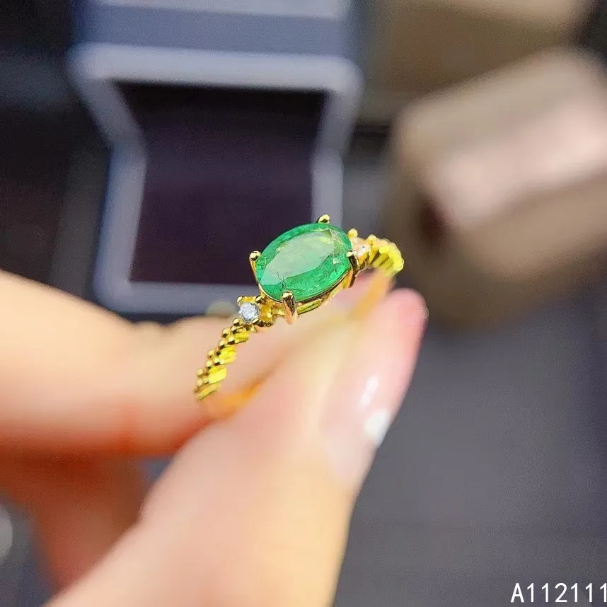 Fine Jewelry 925 Sterling Silver Inset With Natural Gem Women's Popular Exquisite Oval Emerald Adjustable Ring Support Detection
Fine Jewelry 925 Sterling Silver Inset With Natural Gem Women's Popular Exquisite Oval Emerald Adjustable Ring Support Detection