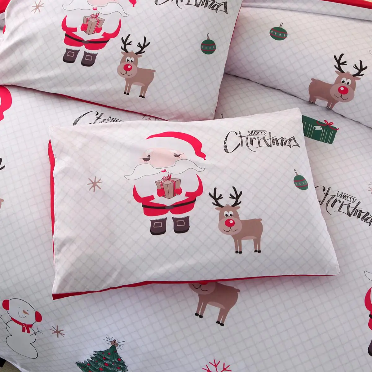 

49 textiles cartoon Christmas Bedding Set Comforter cute Bed linens set luxury duvet cover set gift for kids queen king sizes