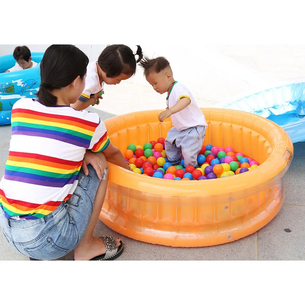 130cm Baby Kids Inflatable Round Swimming Pool PVC Ocean Ball Pool Bathtub Outdoor Indoor Water Play Fun for 0-3 Years Old
130cm Baby Kids Inflatable Round Swimming Pool PVC Ocean Ball Pool Bathtub Outdoor Indoor Water Play Fun for 0-3 Years Old