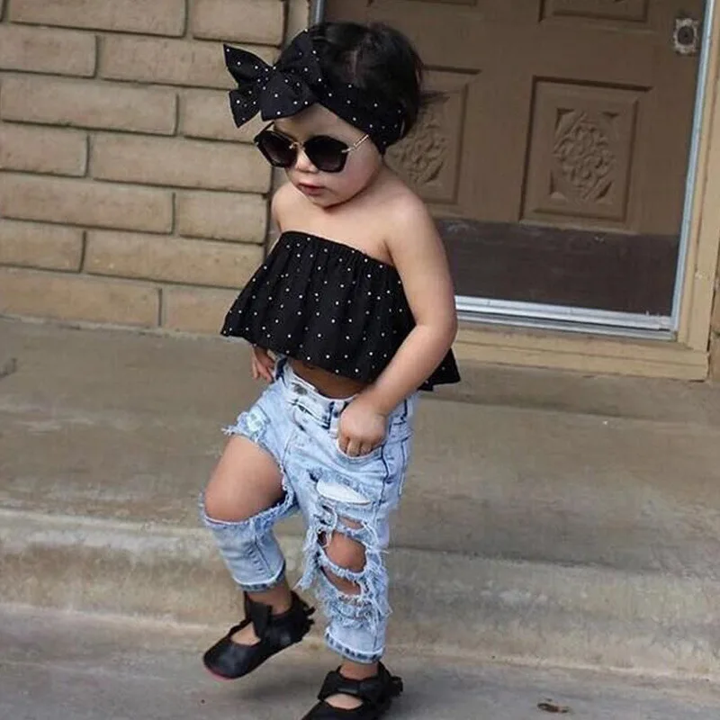 Summer Toddler Kids Children Clothes Girl Sets Baby Girls Dot Sleeveless Tops+Jeans+Headband Outfits Casual 3pcs Clothing Sets
Summer Toddler Kids Children Clothes Girl Sets Baby Girls Dot Sleeveless Tops+Jeans+Headband Outfits Casual 3pcs Clothing Sets