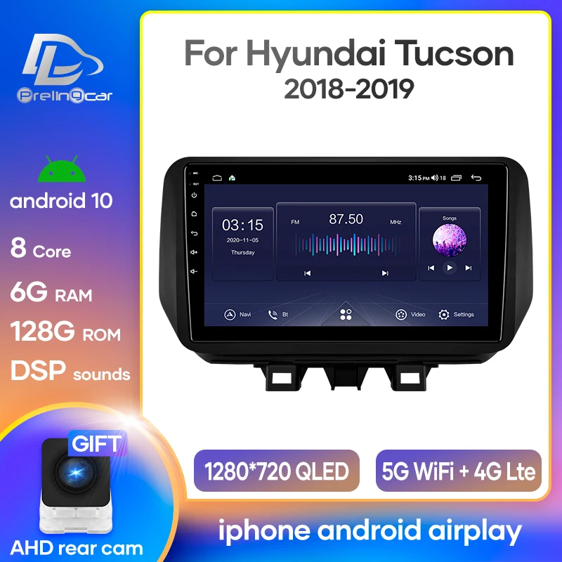 Автомагнитола Prelingcar 2 Din Android 10 без DVD мультимедийный видеоплеер GPS-навигация для