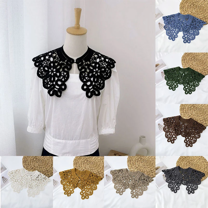 Half Shirt Faux Collar Retro Fake Collars Shawl O-Neck Doll False Collar Shirt Women Hollow Out Crochet Lace Detachable Collar
Half Shirt Faux Collar Retro Fake Collars Shawl O-Neck Doll False Collar Shirt Women Hollow Out Crochet Lace Detachable Collar