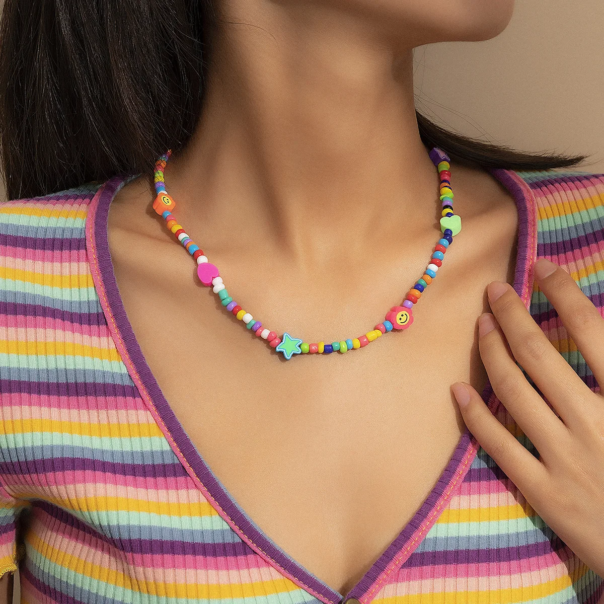 2021 New Bohemian Acrylic Letter Necklace Female Fashion Heart Necklace Girl Sweetheart Smile Necklace Jewelry
2021 New Bohemian Acrylic Letter Necklace Female Fashion Heart Necklace Girl Sweetheart Smile Necklace Jewelry