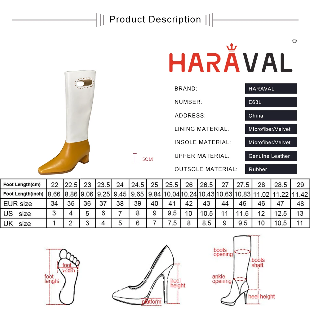 HARAVAL Western Boots Shoes Women Thick Heels Boots Black Genuine Leather Pointed Toe Mid-Calf Boot patchwork Velvet Shoe E63L
HARAVAL Western Boots Shoes Women Thick Heels Boots Black Genuine Leather Pointed Toe Mid-Calf Boot patchwork Velvet Shoe E63L