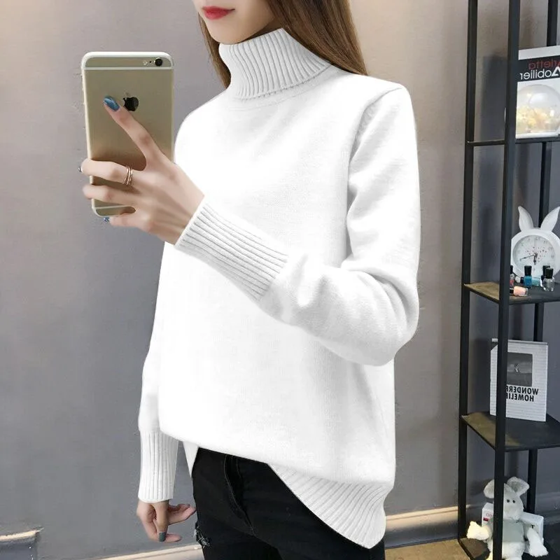 Women Turtleneck Winter Sweater 2020 Korean Long Sleeve Knitted Sweater Pullover Female Casual elegant Jumper Knit Sweater R415
Women Turtleneck Winter Sweater 2020 Korean Long Sleeve Knitted Sweater Pullover Female Casual elegant Jumper Knit Sweater R415