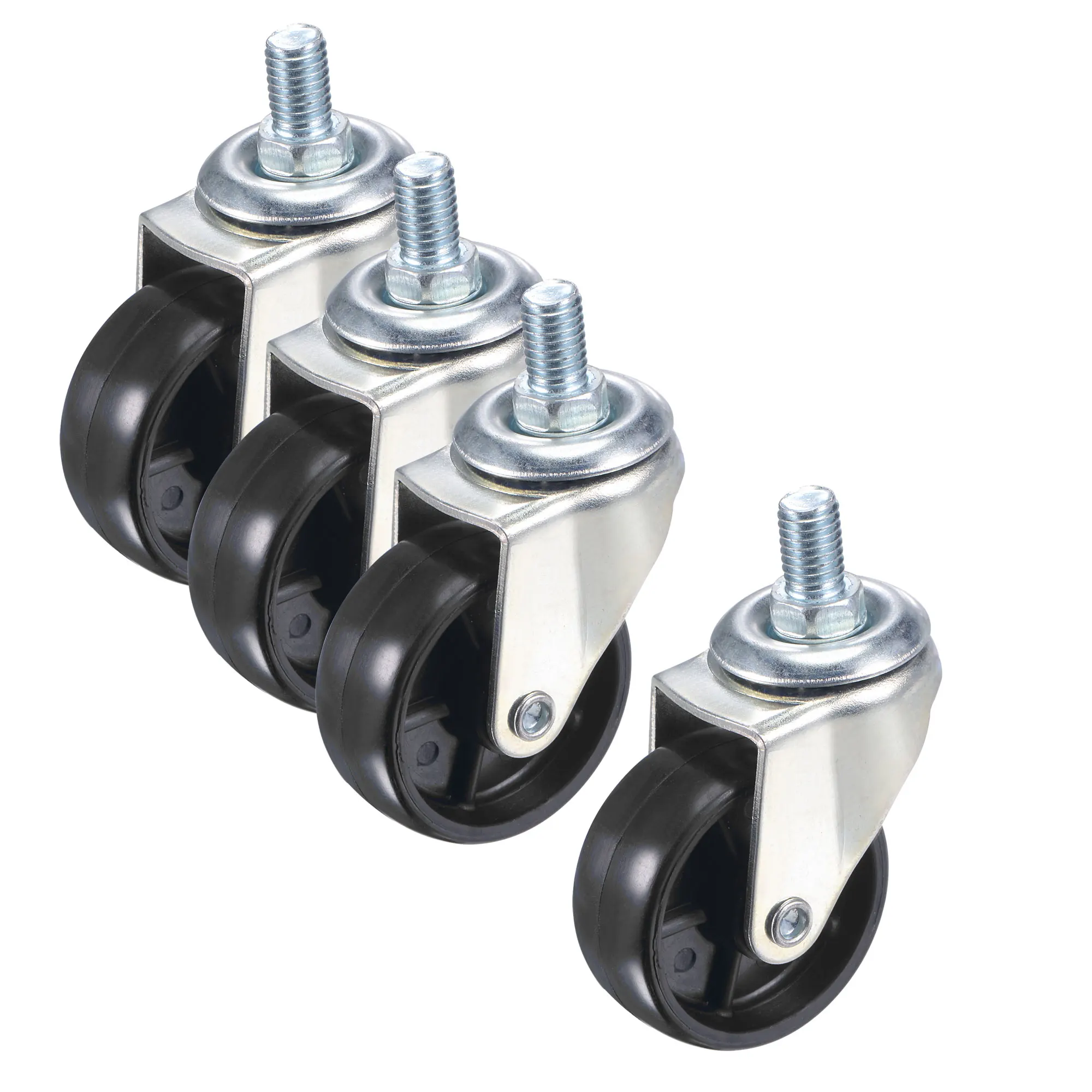 Uxcell Swivel Stem Caster 2" Diameter 55Lbs Load Capacity, for Workbench Trolley, Nylon, Black, Pack of 4
Uxcell Swivel Stem Caster 2" Diameter 55Lbs Load Capacity, for Workbench Trolley, Nylon, Black, Pack of 4