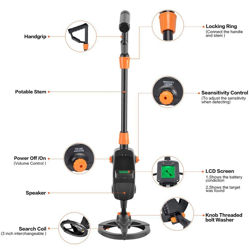 MD1008A Underground Metal Detector Gold Detectors Treasure Hunter Tracker Seeker Metal Circuit Detector with Sound Alarm
MD1008A Underground Metal Detector Gold Detectors Treasure Hunter Tracker Seeker Metal Circuit Detector with Sound Alarm