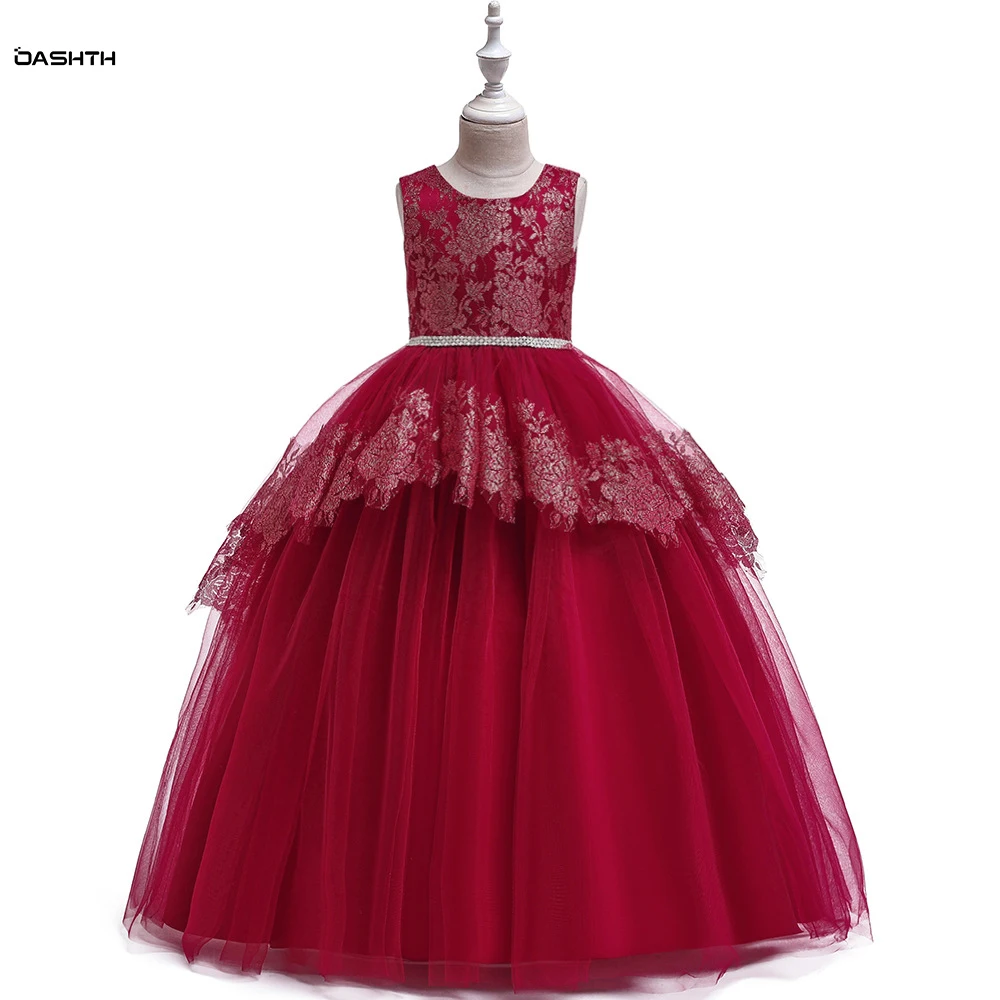 OASHTH New children's skirt long princess dress 5T-16T girls performance dress skirt children's wedding dress
OASHTH New children's skirt long princess dress 5T-16T girls performance dress skirt children's wedding dress