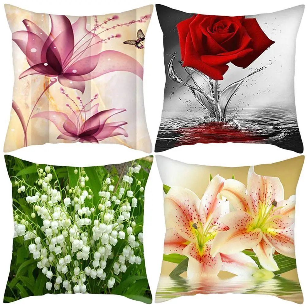 45*45cm Single-sided Peach Skin Rose And Green Leaf Pillowcase Home Chair Decorative Pillows Floral Cushion Cover
45*45cm Single-sided Peach Skin Rose And Green Leaf Pillowcase Home Chair Decorative Pillows Floral Cushion Cover