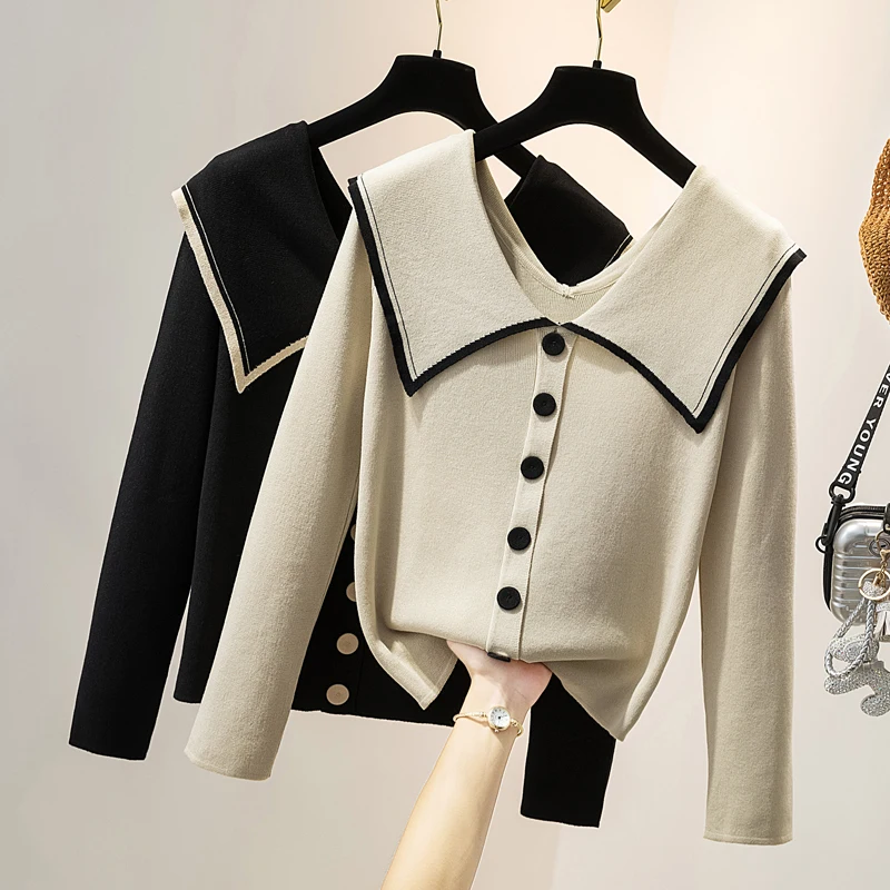 Black Korean Style Fashion Pullovers For Autumn Women'S Clothing Ladies Sweater 2022 Tops Blouse Female
Black Korean Style Fashion Pullovers For Autumn Women'S Clothing Ladies Sweater 2022 Tops Blouse Female