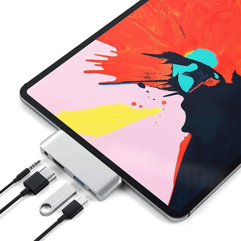 USB Type-C адаптер для мобильного телефона Pro Hub со стандартной зарядкой USB 3,0 и 3,5 мм разъем для Наушников HDMI-совместим с планшетом 2020 IPad Pro
USB Type-C адаптер для мобильного телефона Pro Hub со стандартной зарядкой USB 3,0 и 3,5 мм разъем для Наушников HDMI-совместим с планшетом 2020 IPad Pro