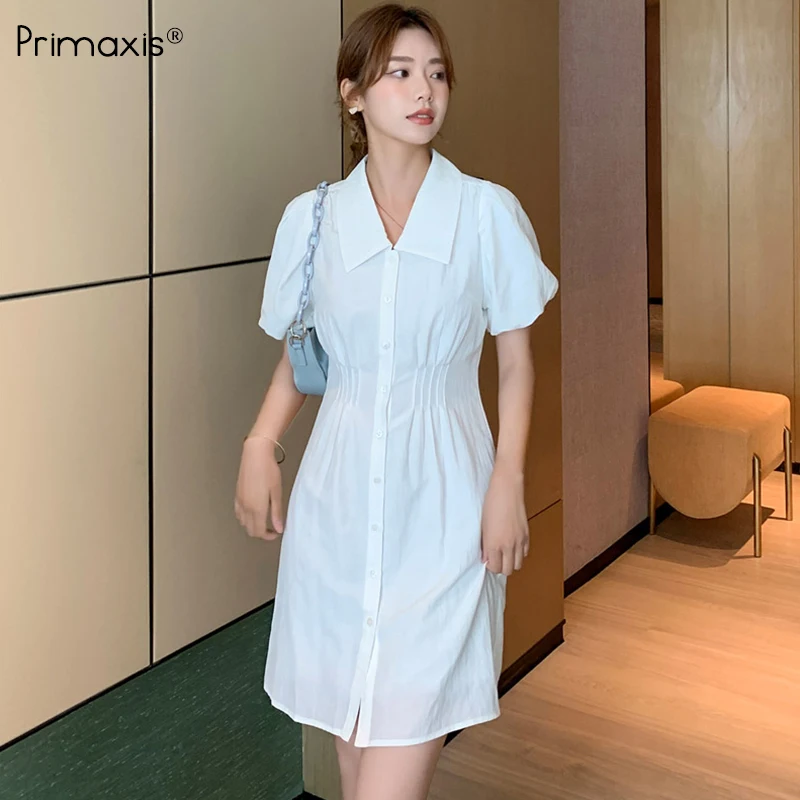 Primaxis summer dress for Women's tube top 2021 French V-neck retro small lapel white puff sleeve blouse Dress woman
Primaxis summer dress for Women's tube top 2021 French V-neck retro small lapel white puff sleeve blouse Dress woman
