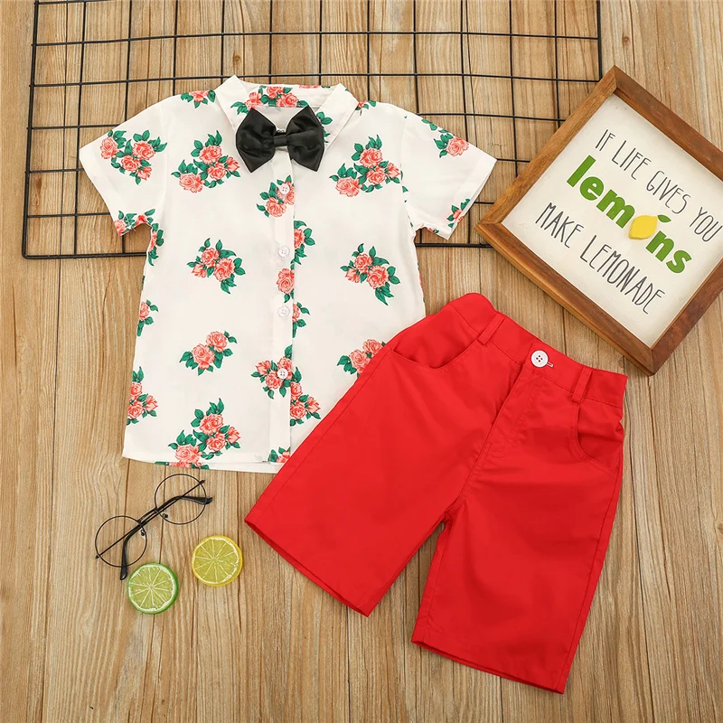 Fashion Outfit Clothes Set 2-7Y Kid Baby Boys Summer Clothing Short Sleeve Print Shirt Shorts+Bow Tie Set for Children Boys
Fashion Outfit Clothes Set 2-7Y Kid Baby Boys Summer Clothing Short Sleeve Print Shirt Shorts+Bow Tie Set for Children Boys