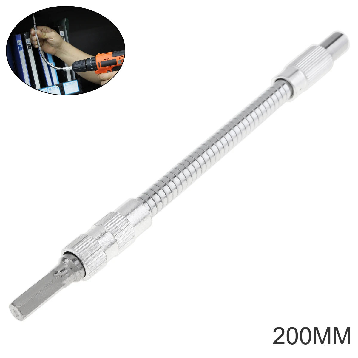 200mm Metal Universal Screwdriver Head Electronic Drill Shaft Connection Multifunctional Flexible Shaft
200mm Metal Universal Screwdriver Head Electronic Drill Shaft Connection Multifunctional Flexible Shaft