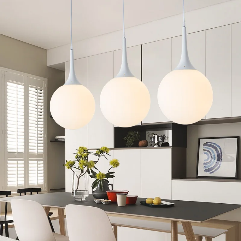 Nordic Modern Milk White Glass Ball Chandelier Clothing Store Restaurant Aisle Balcony Light Bar Chandelier Restaurant Lamps
Nordic Modern Milk White Glass Ball Chandelier Clothing Store Restaurant Aisle Balcony Light Bar Chandelier Restaurant Lamps