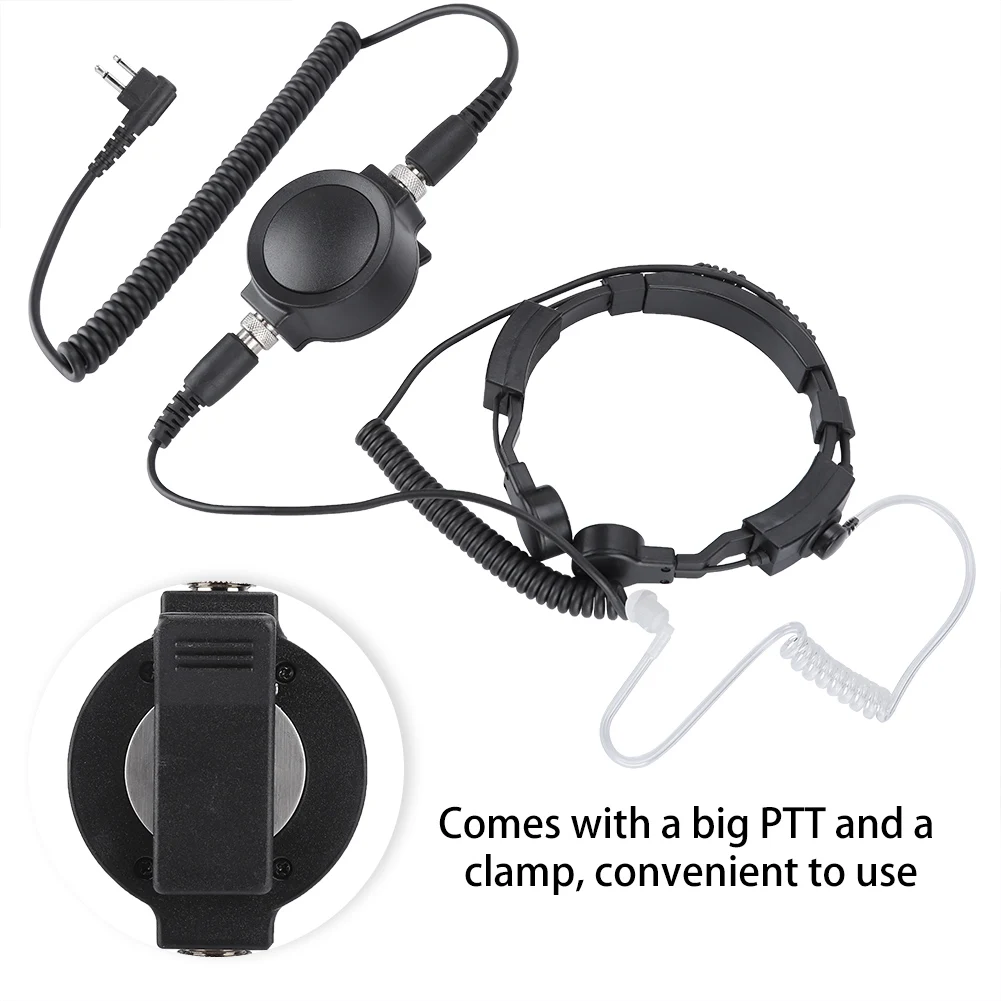 Heavy Duty Big PTT Throat Mic Microphone Covert Acoustic Tube Earpiece HeadsetThroat Mic Headset
Heavy Duty Big PTT Throat Mic Microphone Covert Acoustic Tube Earpiece HeadsetThroat Mic Headset