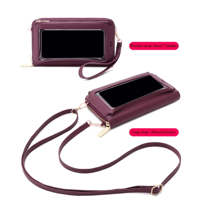 Women Touch Screen Wristlet Handbag, RFID Protection Small Wallet Purse Crossbody Phone Bag
Women Touch Screen Wristlet Handbag, RFID Protection Small Wallet Purse Crossbody Phone Bag