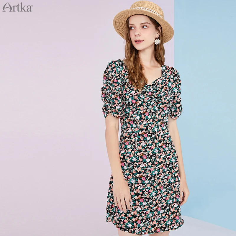 Женское шифоновое платье ARTKA, винтажное французское платье с квадратным вырезом и цветочным принтом, с пышными рукавами, LA25806X, лето 2020
Женское шифоновое платье ARTKA, винтажное французское платье с квадратным вырезом и цветочным принтом, с пышными рукавами, LA25806X, лето 2020