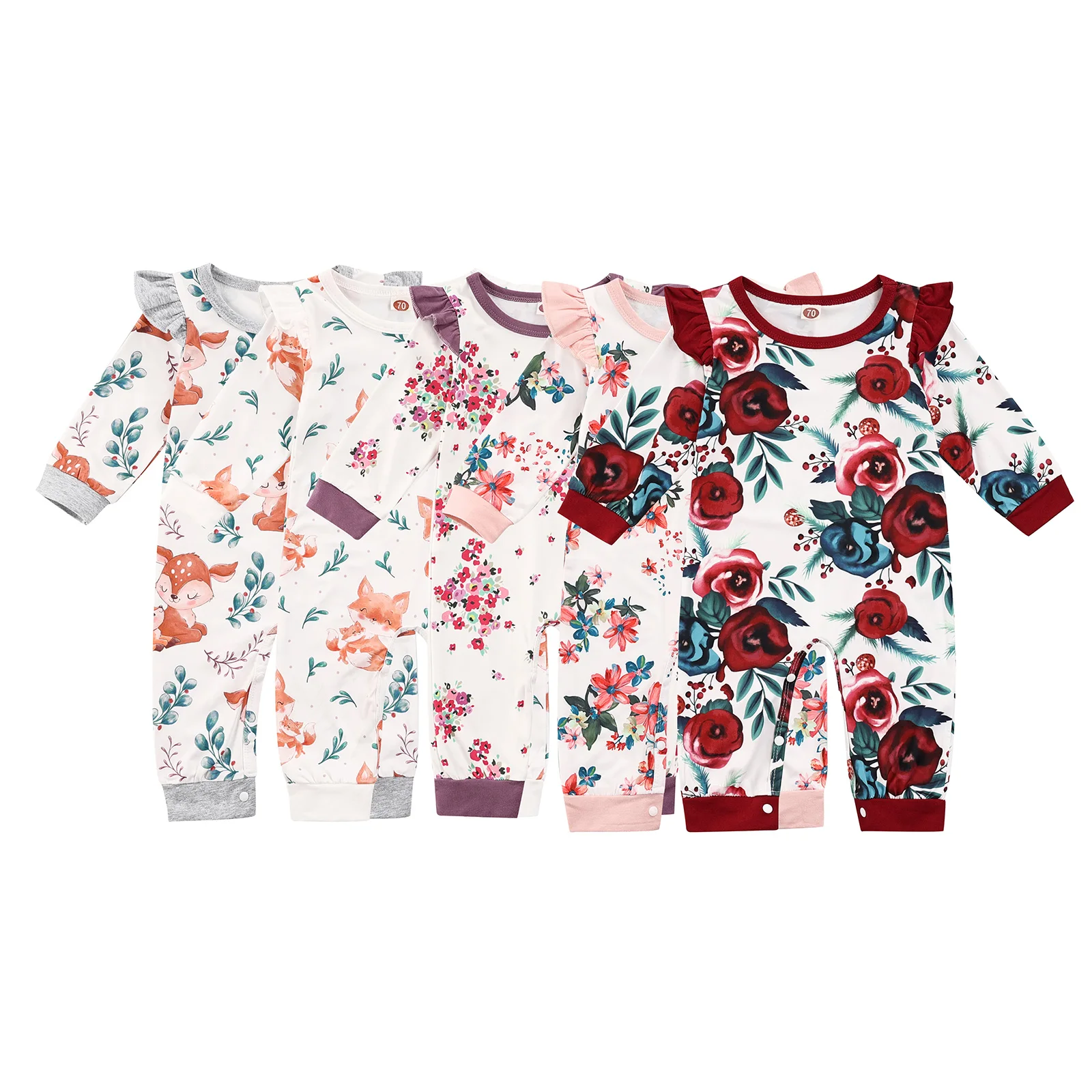 2022 Baby Girl\u2019s Casual Long Sleeve Jumpsuit Printing Ruffle Long Romper Infant Clothing
2022 Baby Girl\u2019s Casual Long Sleeve Jumpsuit Printing Ruffle Long Romper Infant Clothing