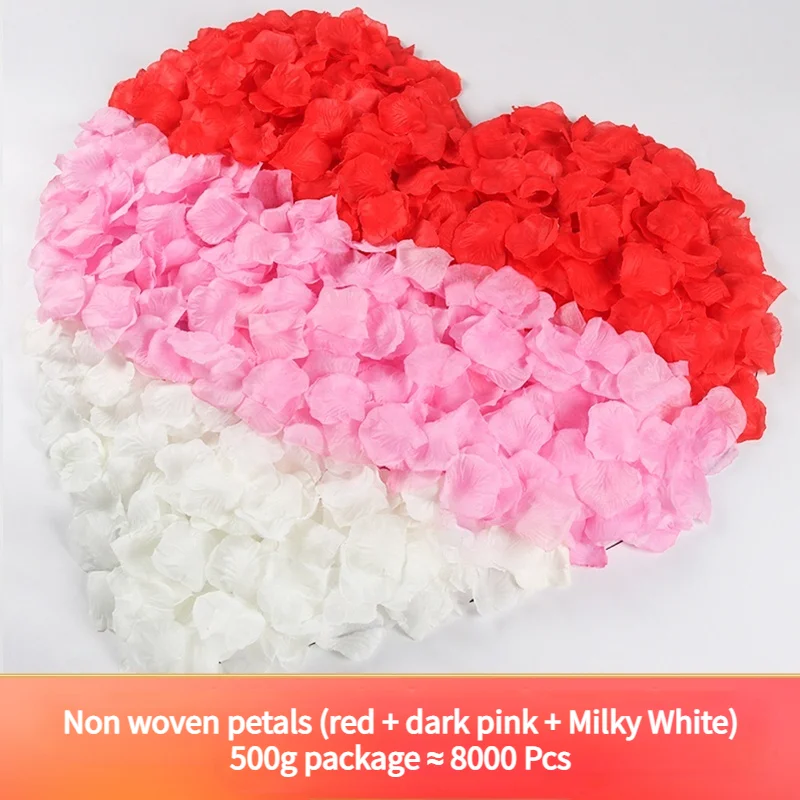 8000 / 10000Pcs Simulated Rose Petals Non-wovens Artificial Petals Decoration For Wedding Valentine's Day Celebration Party
8000 / 10000Pcs Simulated Rose Petals Non-wovens Artificial Petals Decoration For Wedding Valentine's Day Celebration Party