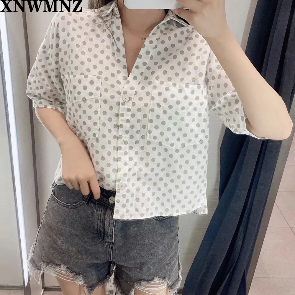 Za Cropped linen ecru green shirt Collared linen shirt V-neck short sleeves front patch pockets hem side vents button-up front
Za Cropped linen ecru green shirt Collared linen shirt V-neck short sleeves front patch pockets hem side vents button-up front