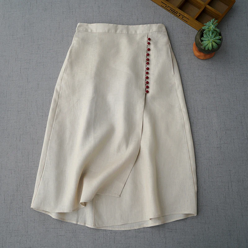 Spring Summer Women Casual Loose Plus Size Mori Girls Comfortable Elastic Waist All-match Brief Basic Linen Skirts
Spring Summer Women Casual Loose Plus Size Mori Girls Comfortable Elastic Waist All-match Brief Basic Linen Skirts